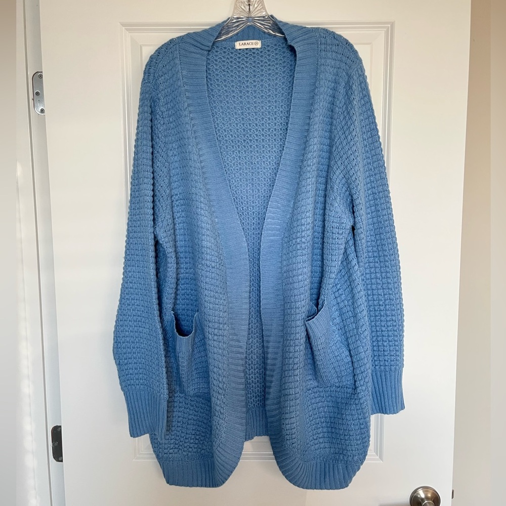 LARACE Women's Blue Cardigan Sweater